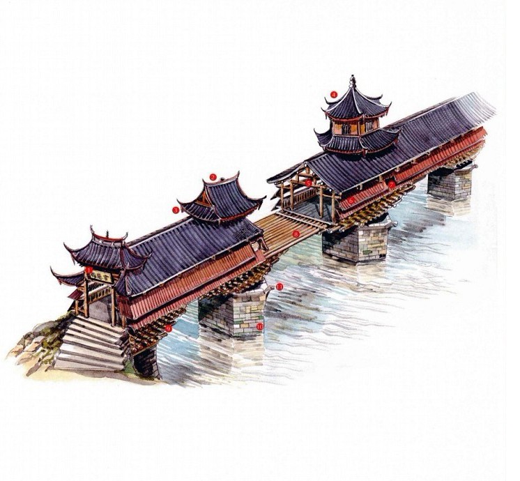 穿墻透壁，手繪中國(guó)古代經(jīng)典古建筑