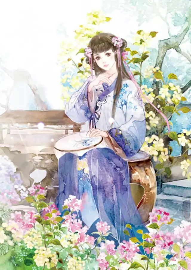 唯美古風(fēng)圖片:寒月退霜風(fēng)滿樓，夜靜人幽滿腔愁