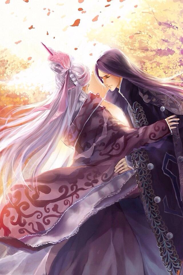 唯美古風(fēng)動漫圖片：愛已無言，情已無聲