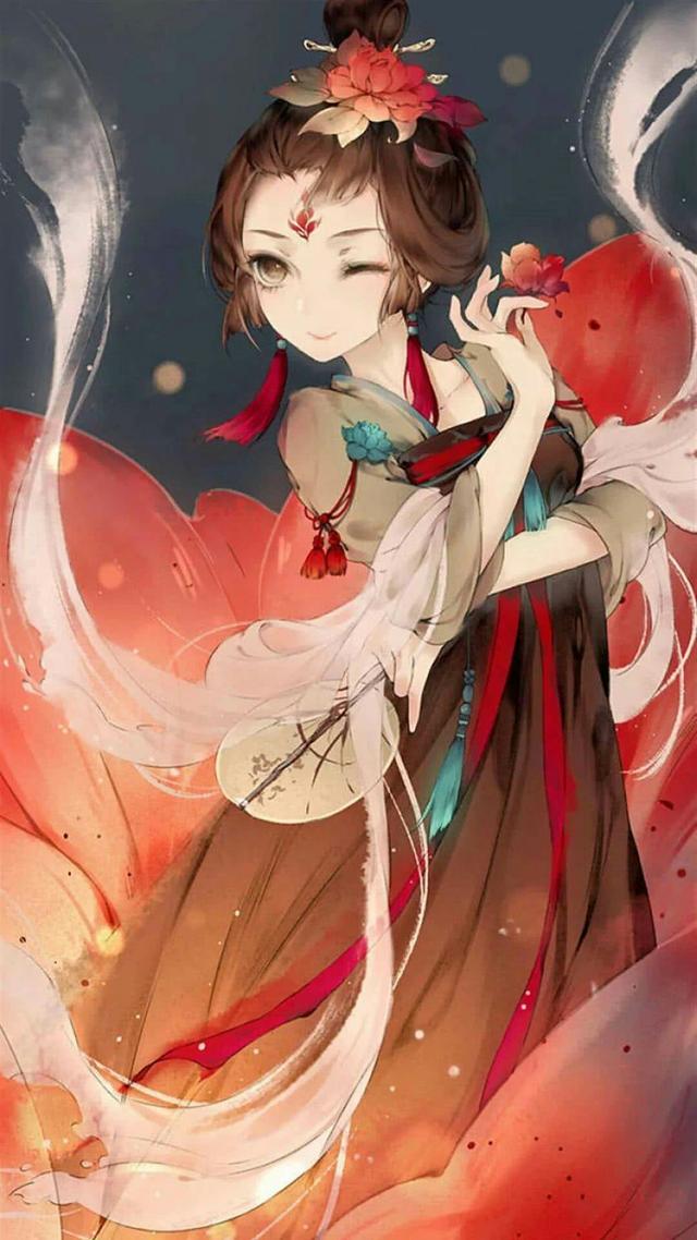 唯美古風(fēng)動漫圖片：愛已無言，情已無聲