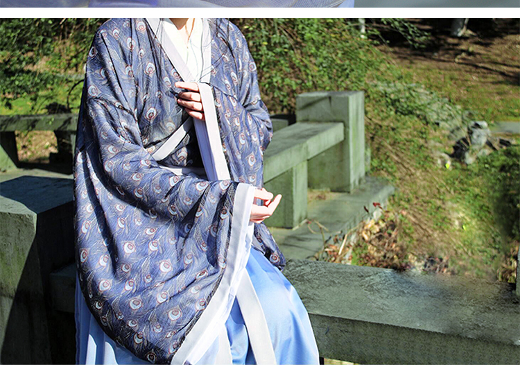 兩重衣齊腰襦裙?jié)h服，清新典雅漢服圖片