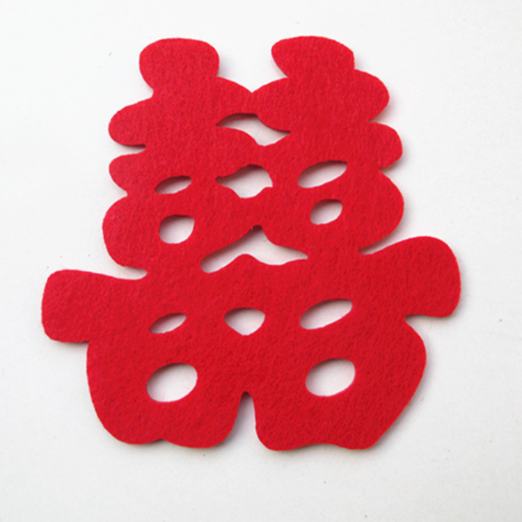 火紅的雙喜剪紙，喜慶美好的剪紙