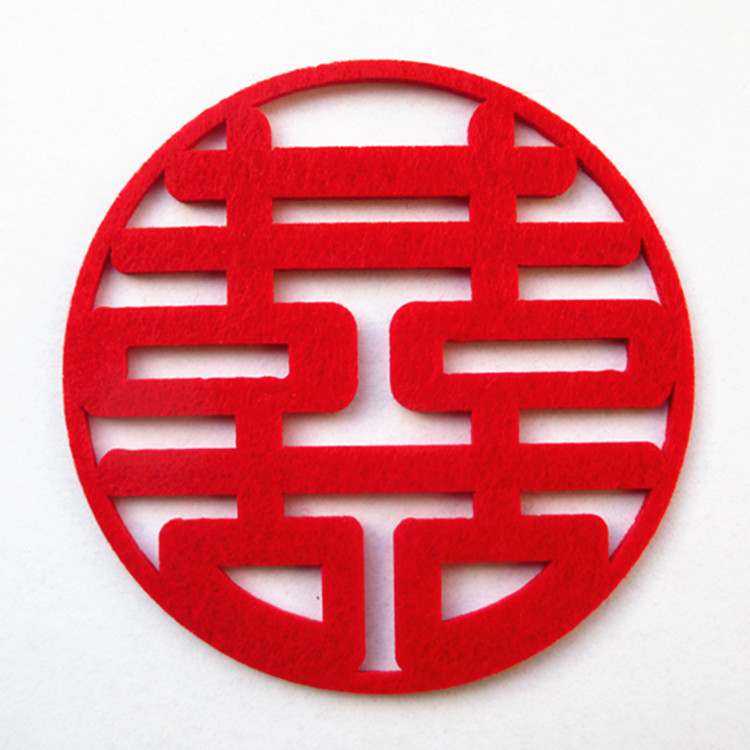 火紅的雙喜剪紙，喜慶美好的剪紙