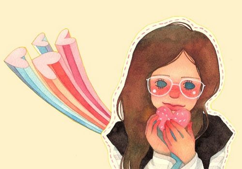 復古的插畫:怦然心動