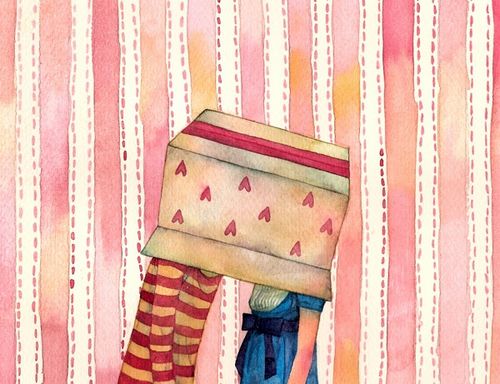 復古的插畫:怦然心動