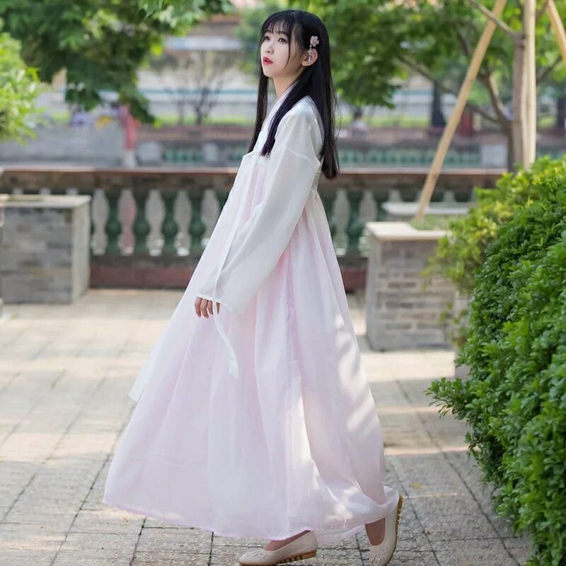 飄逸清新淡雅漢服，家佳樂文學(xué)襦裙廣袖流仙裙