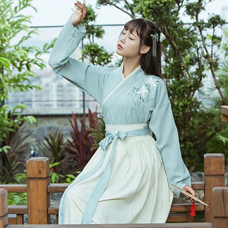 魏晉風(fēng)改良漢服古裝，漢元素夏裝襦裙圖片