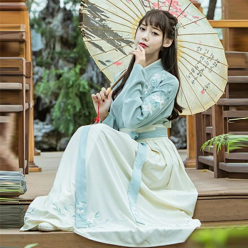 魏晉風(fēng)改良漢服古裝，漢元素夏裝襦裙圖片