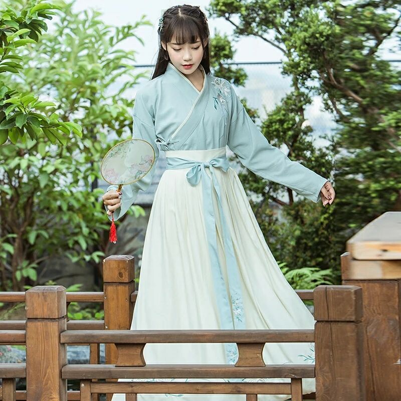 魏晉風(fēng)改良漢服古裝，漢元素夏裝襦裙圖片