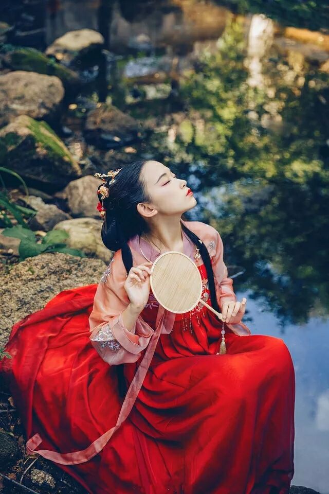 婉娘齊胸襦裙，清新淡雅漢服圖片