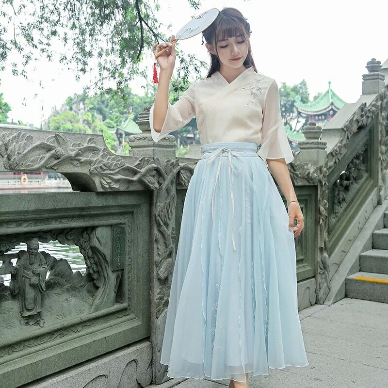 優(yōu)雅如詩，淡雅清新漢服圖片