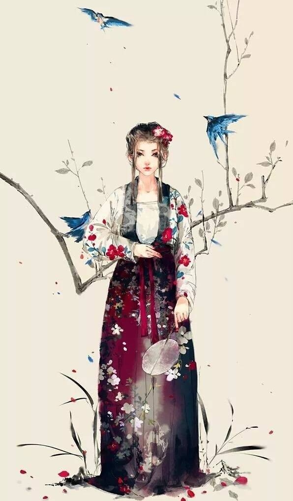 5款唯美古風圖片:桃花盡日隨流水