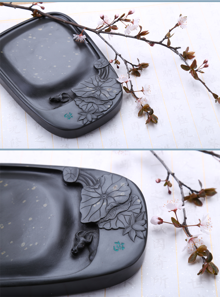 枝上花開，絕美硯臺