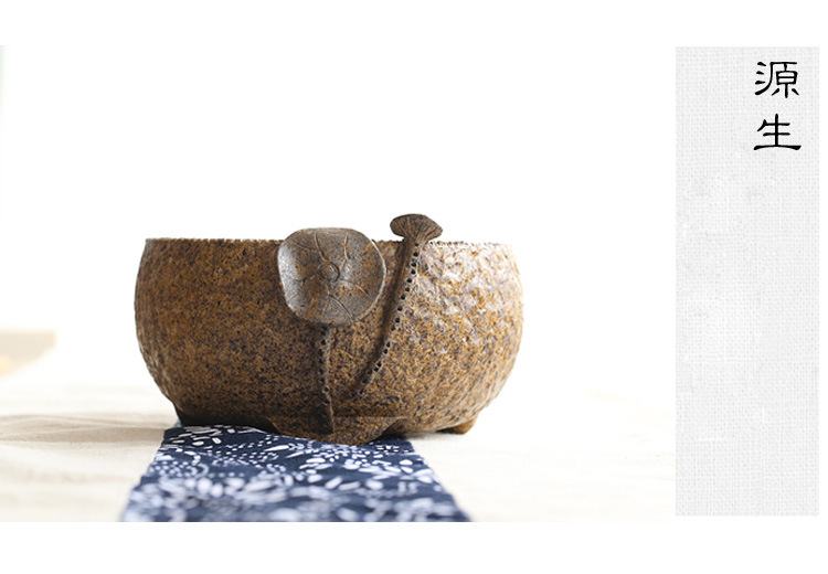 日式陶瓷水盂，可用作茶洗筆洗