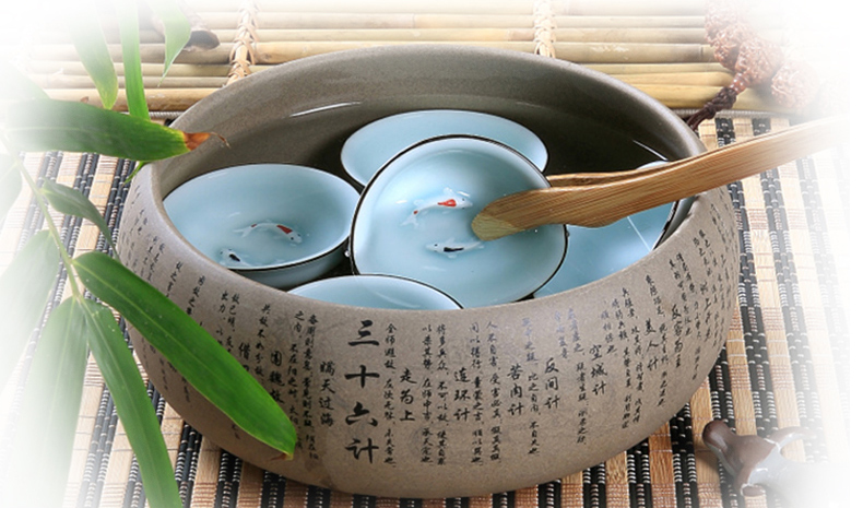 粗陶復古陶瓷水盂