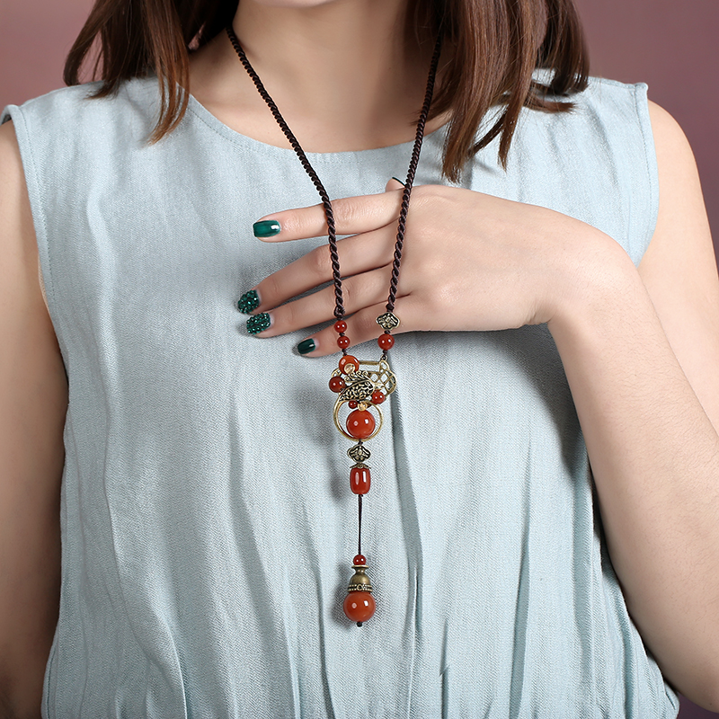 家佳樂文學紅瑪瑙吊墜