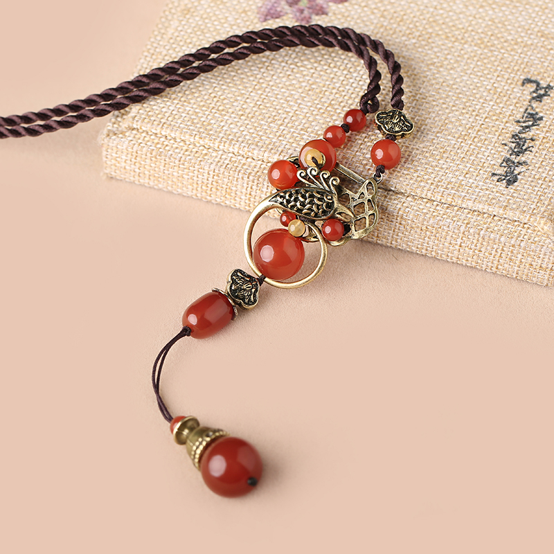 家佳樂文學紅瑪瑙吊墜