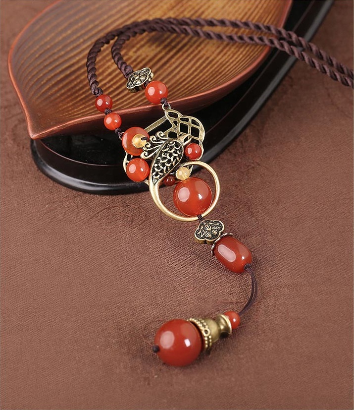 家佳樂文學紅瑪瑙吊墜