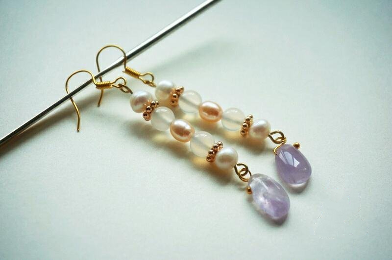 家佳樂(lè)文學(xué)古典珍珠耳墜