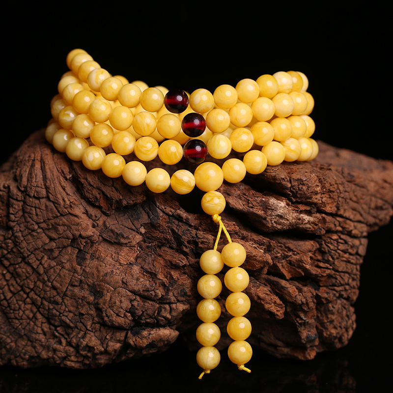 雞油黃蜜蠟手串