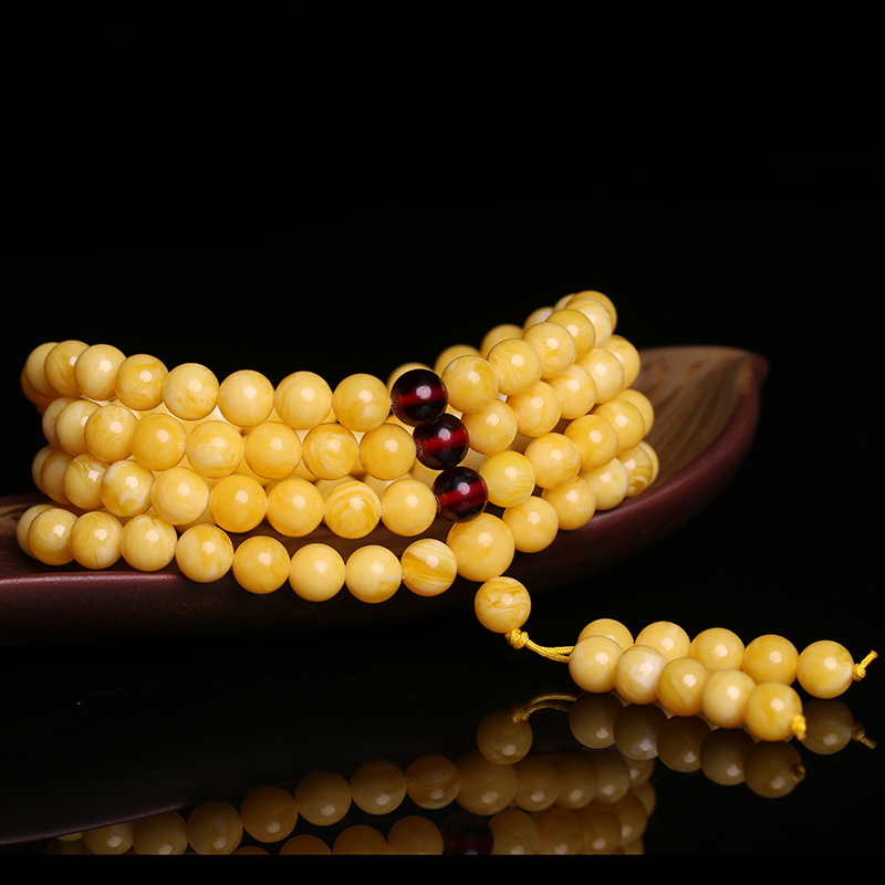 雞油黃蜜蠟手串