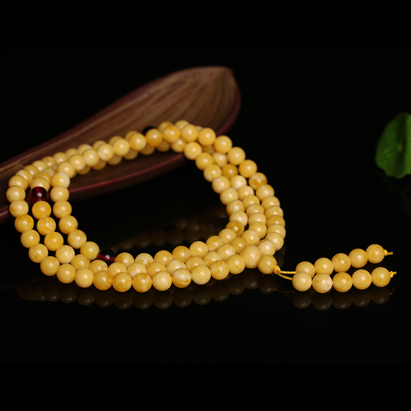 雞油黃蜜蠟手串