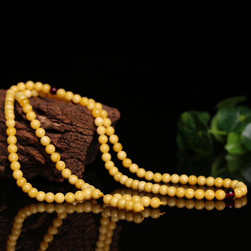 雞油黃蜜蠟手串