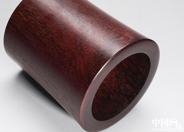 小葉紫檀筆筒，紅木筆筒