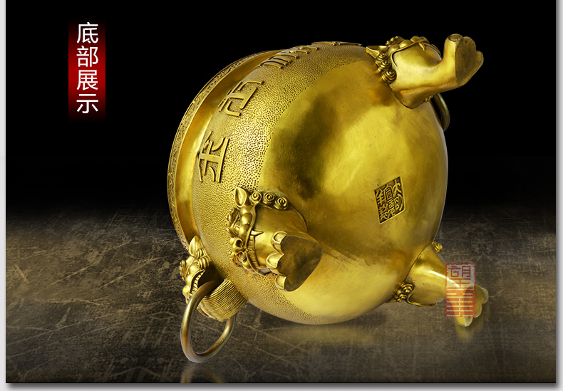 純銅香爐，三足宣德爐