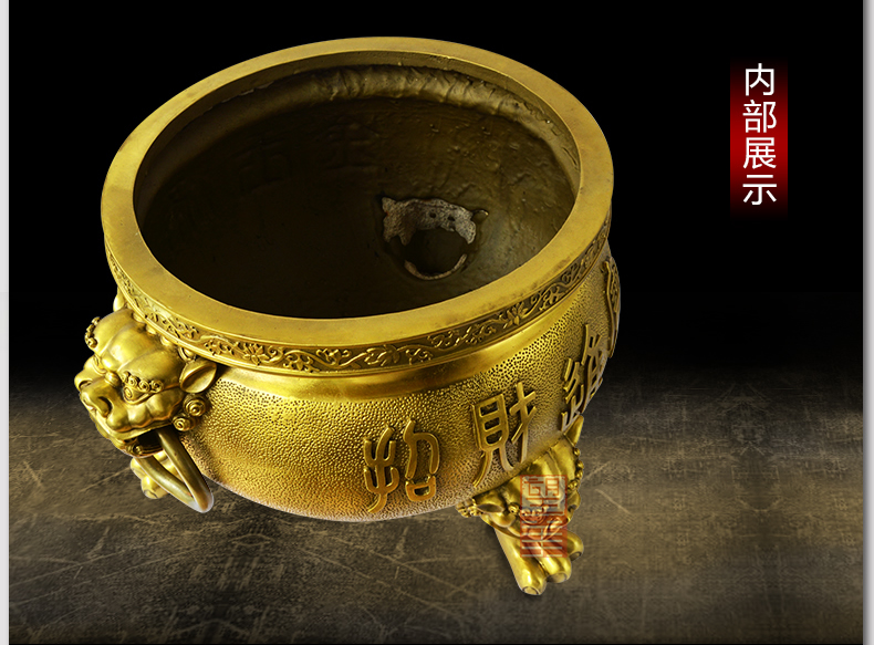 純銅香爐，三足宣德爐