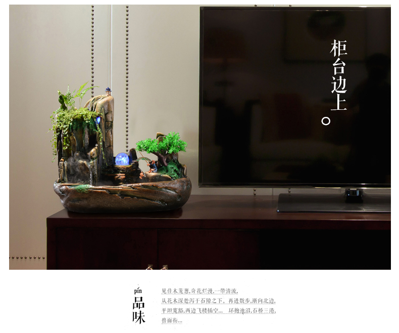 假山流水噴泉，招財假山噴泉流水盆景