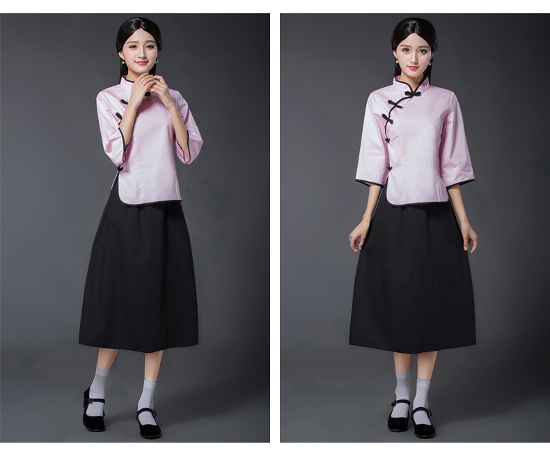 民國(guó)風(fēng)學(xué)生裝五四青年裝，復(fù)古服裝女裝中山裝