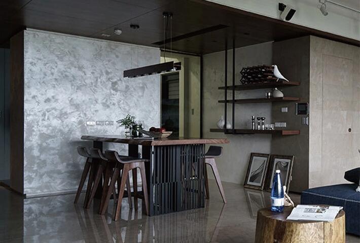 復(fù)古工業(yè)風北歐實木鐵藝餐桌