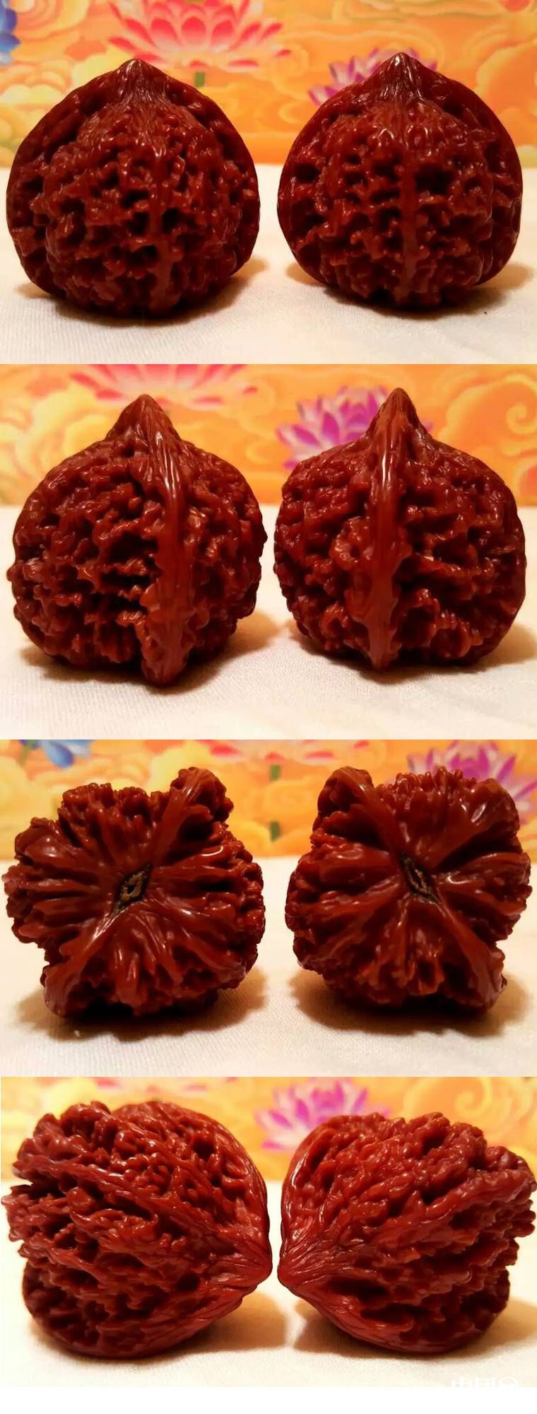 精品四棱滿天星獅子頭核桃(收藏級(jí))