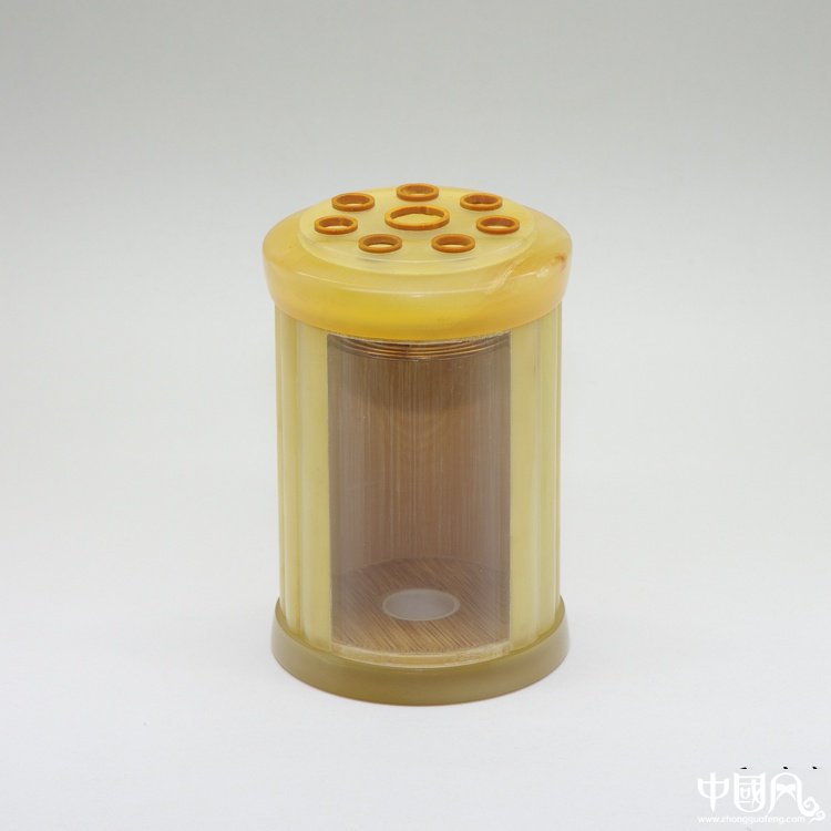 明制牛角開(kāi)窗蟈蟈筒海派精品