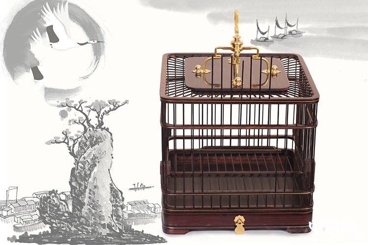 家佳樂(lè)文學(xué)紅木鳥籠子