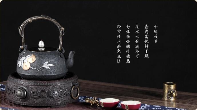 日本鐵壺純手工鑲銀茶壺，日本鐵壺歷史