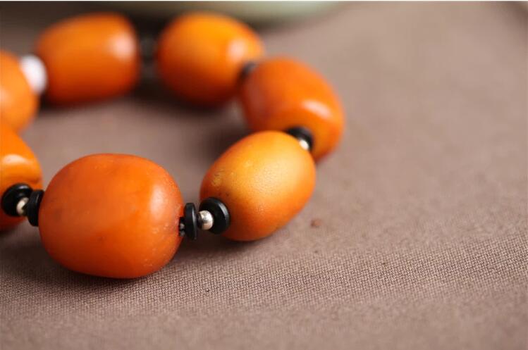 家佳樂文學(xué)天然琥珀老蜜蠟手串