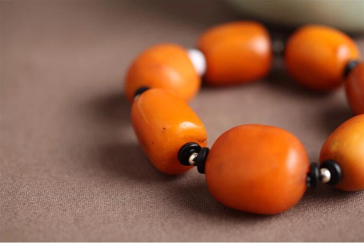 家佳樂文學(xué)天然琥珀老蜜蠟手串