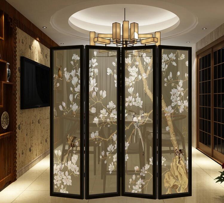 時(shí)尚簡(jiǎn)約中式實(shí)木屏風(fēng)