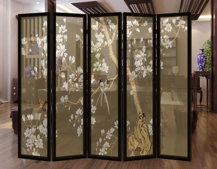 時(shí)尚簡(jiǎn)約中式實(shí)木屏風(fēng)