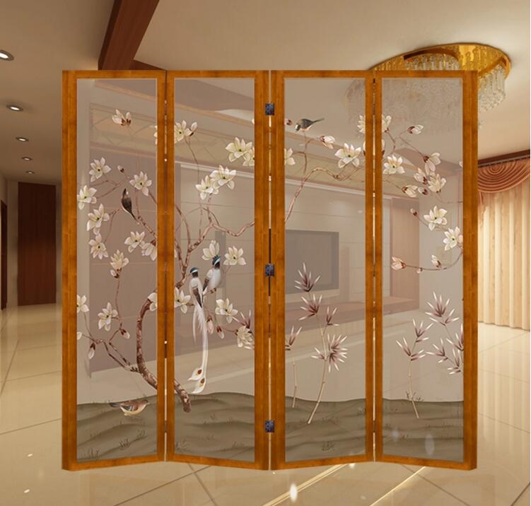 現(xiàn)代中式實木屏風隔斷