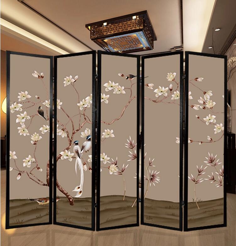 現(xiàn)代中式實木屏風隔斷