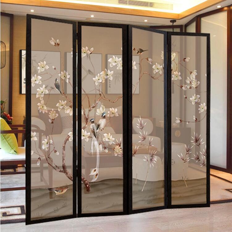 現(xiàn)代中式實木屏風隔斷