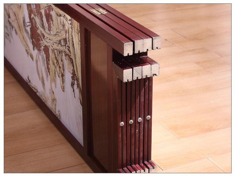 古典實(shí)木屏風(fēng)家佳樂(lè)文學(xué)山屏風(fēng)隔斷