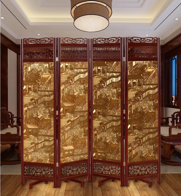 仿古中式實木屏風(fēng)