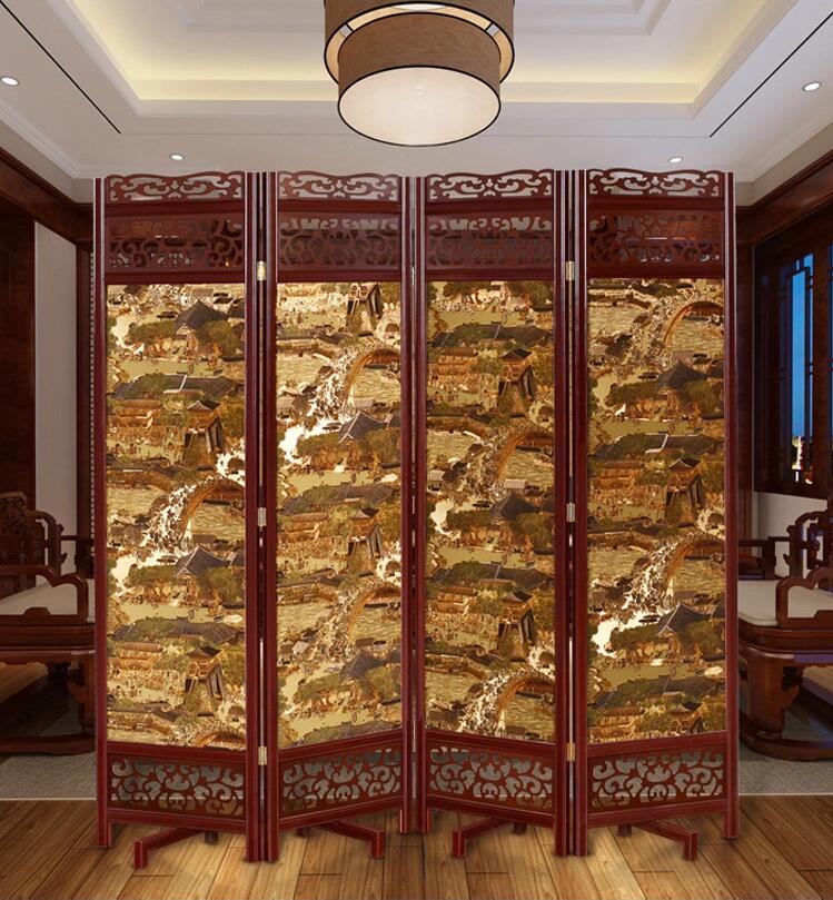 仿古中式實木屏風(fēng)