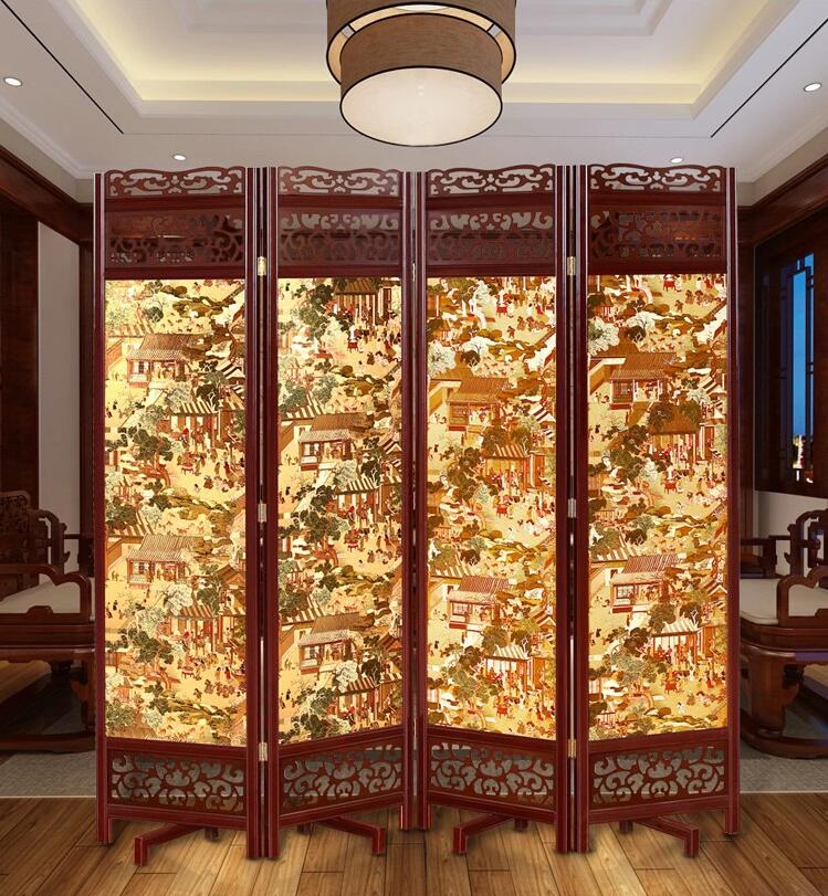 仿古中式實木屏風(fēng)
