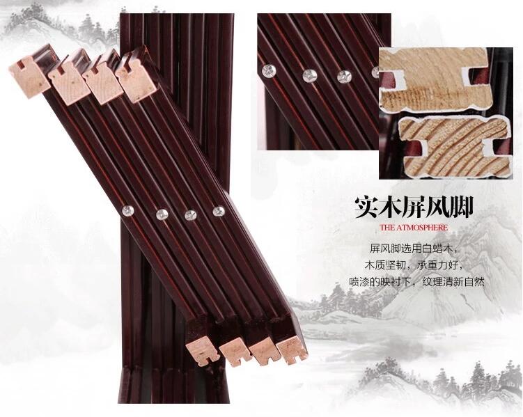 實木鏤空雕刻折疊屏風(fēng)