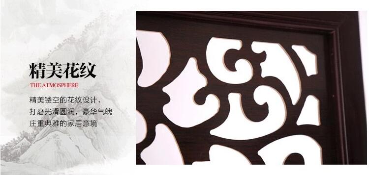 實木鏤空雕刻折疊屏風(fēng)